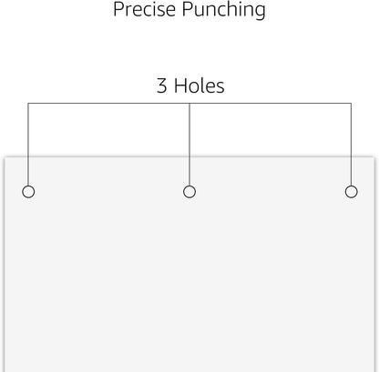 Amazon Basics 3 Hole Punch, 10 Sheet Capacity, Black, Easy-Clean Tray