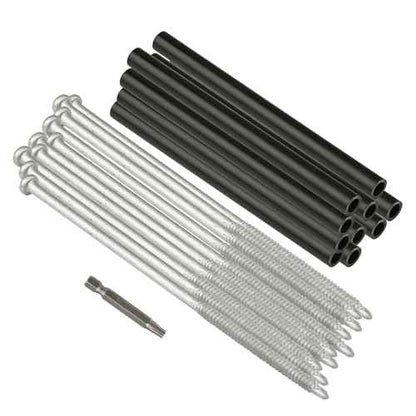 10-Pack Gutter Screws 7-Inch with Black Ferrule - Rust-Resistant Coated for Secure Gutter Installation & Repair