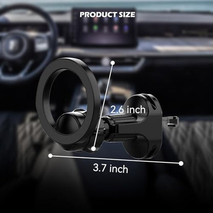 Magnetic Car Phone Mount Holder Compatible with MagSafe  – Universal Vent Magnet Clip & Holders for iPhone Pro Max & Cell Phones Accessories, Black