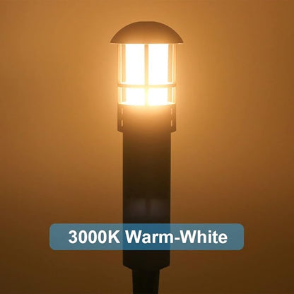 Outdoor Landscape Lights - Low Voltage Aluminum Construction, Waterproof 12V 3W 3000K Warm-Yellow Light (12-Pack)