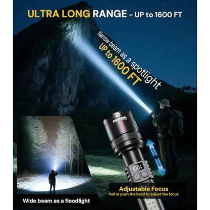 Esgreen LED Rechargeable Flashlights High Lumens 2 Pack, Single Click Bright Flashlight Long Lasting 12H, Compact Handheld Flash Light USB C, White & Red Light, for Hiking Camping Gift