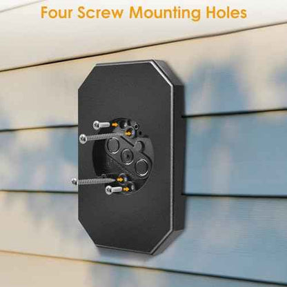 3-Pack FreeCat 8141DBL Siding Mounting Blocks,Bulk Set for Outdoor Lights & Cameras,Fits 1/2" Double Vinyl Siding, Includes Built-in Electrical Boxes & Full Hardware Kit,Black