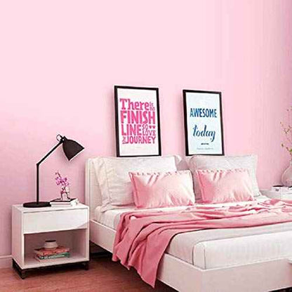 practicalWs Pink Self-Adhesive Wallpaper Film Stick Paper Easy to Apply Peel and Stick Wallpaper Shelf Liner Table and Door Reform Wall Paper