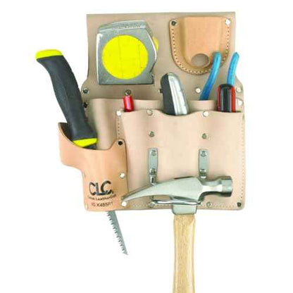 Custom Leathercraft - DW-109 CLC K485R1 Standard Drywaller's Tool Pouch, Chrome-Tanned Heavy Duty, 7-Pocket, Small