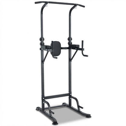 COZONY Adjustable Power Tower Pull Up & Dip Station – Multifunction Strength Training Equipment – 880LBS Capacity – Space-Saving Standalone Chin Up Bar – Black Color