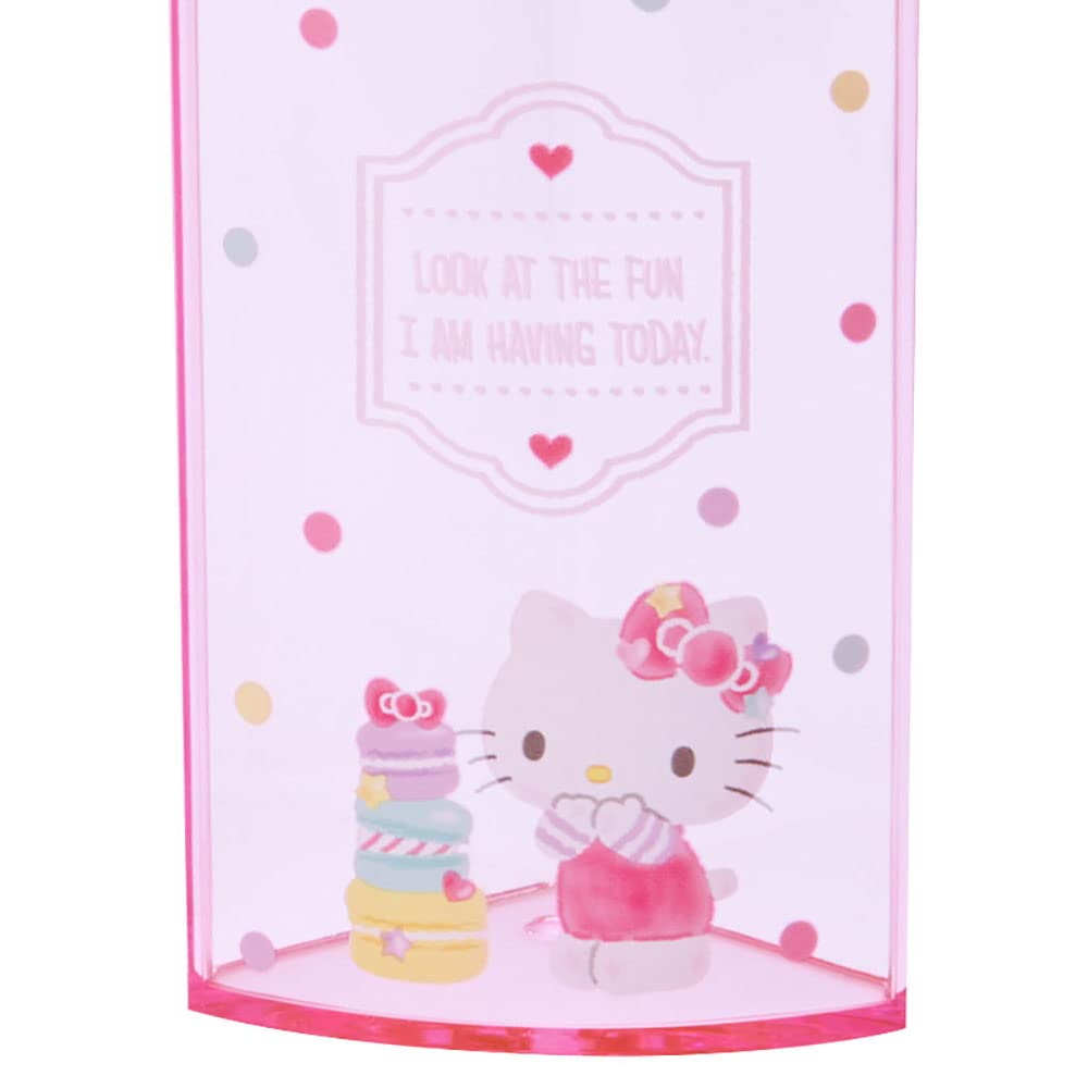 Sanrio 213110 Pink Plastic Hello Kitty Kitty Pen Stand 360 Degree Rotating Pen Stand Pen Holder Cosmetic Makeup Brush Tulle Pet Character