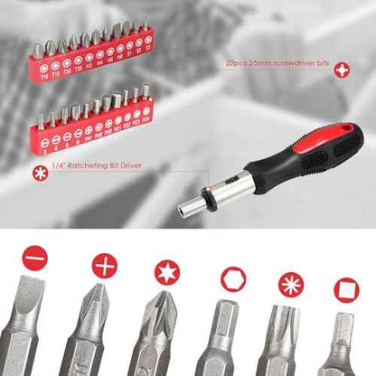 TLGREEN 147 Pieces Tool Set, Tool Kit for Home, Basic Tool Kit with Storage Tool Box, Screwdrivers, Adjustable Wrench, Pliers, Knife,General Household Hand Tool Set for Home, Car, Dorm, Garage