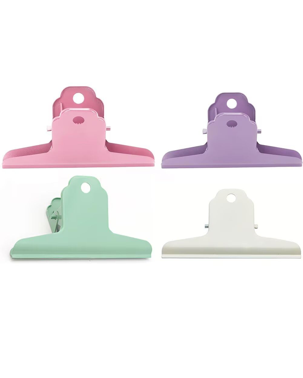 4PCS Extra Large Binder Clips Metal Bulldog Clips Large Paper Clamps Holder Chip Clips for Home School Office Drawing Bag 3inch