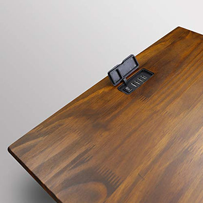 Casual Home Owl Night Stand with USB Port Charging Station and Drawer, 17.5" W x 14.25" D x 24.5" H, Natural Gray