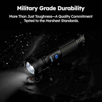 THY TRY Rechargeable LED Flashlight 2-Pack, 90000 High Lumens Super Bright Handheld Flashlights, 5 Modes & Adjustable Focus, High Powered Handheld Flashlight for Home Camping Outdoor Night Work