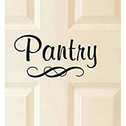 Pantry Sticker/Decal 9x4.5 inches - Vinyl Door Cabinet Cupboard Glass Pantry Label Organizer for Home and Kitchen D?cor