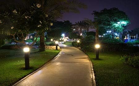 LED Bollard Landscape Lights 25" 10W 3CCT 3000K/4000K/5000K 120-277V Commercial/Residential Lighting Fixture for Garden, Pathway, Driveway. Rated IP65 Suitable for Wet Locations, ETL Listed (4 Pack)