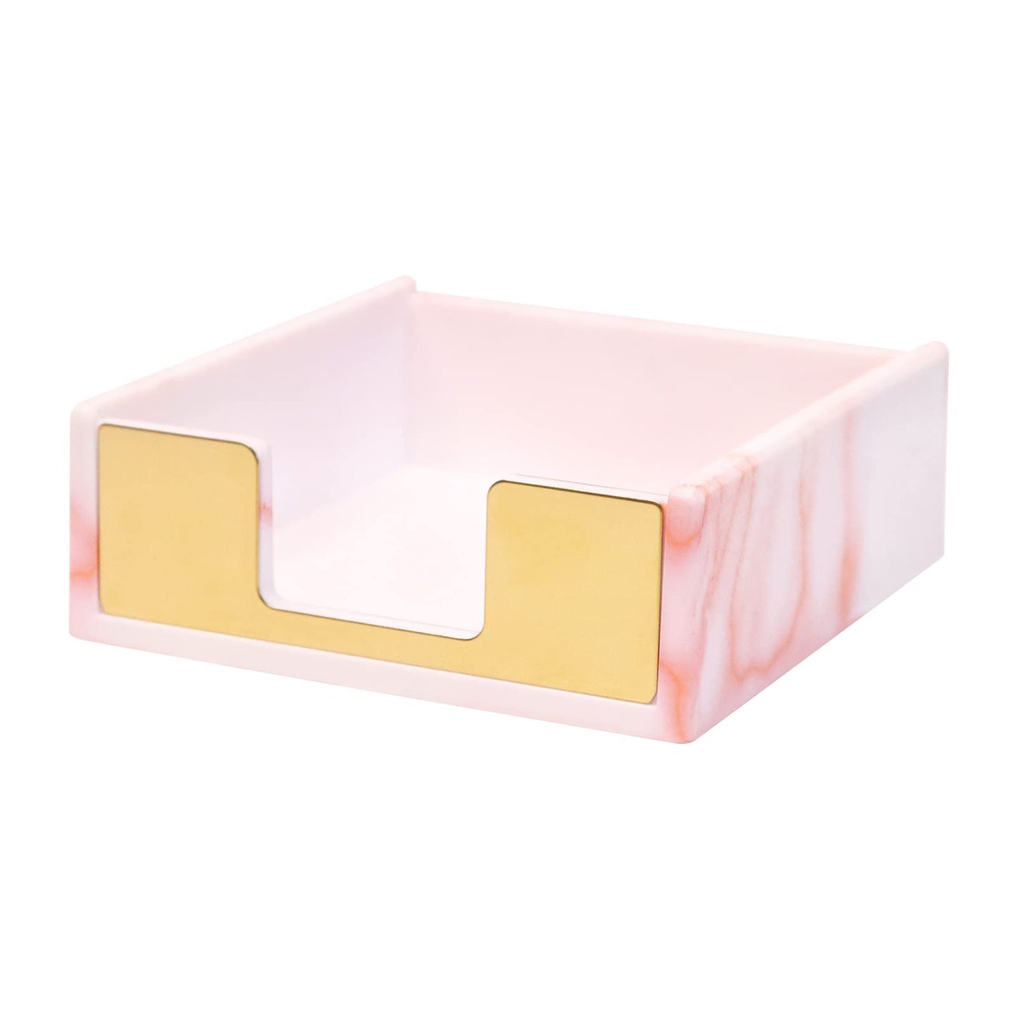 etspolt Sticky Note Holder Marble Pink Sticky Note Dispenser Acrylic Notepad Holder Sticky Note Pad Holder for Desk Organizer Office Supplies