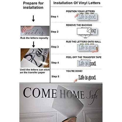 Enter & Exit Door Sign- UV Resistant, Waterproof, Durable, Peel & Stick Adhesive Label Decal Sticker Quote Vinyl Mural Art Script Lettering - Each Decal 7" x 3.5", White