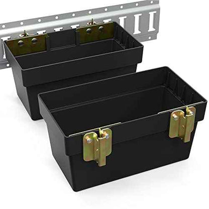 2 Pack Heavy Duty E-Track Basket for E-Track Systems, Trailer E Track Organizing Storage Pail,Organization Bin for Trucks, E-Track Storage Bin - E Track Accessories