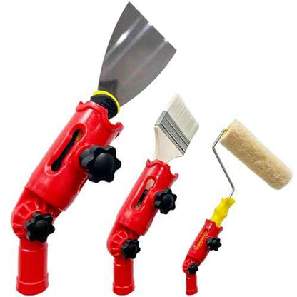 Multi-Angle Paint Brush Extender for High Ceiling, 1 PCS Extension Pole Attachments with Rotating Head for Paint Rollers, Great for Walls, Corners, Edges