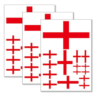QQSD England Flag Sticker English Decal in Multiple Sizes, 3 Pack, 11.7 x 8.3 Inches
