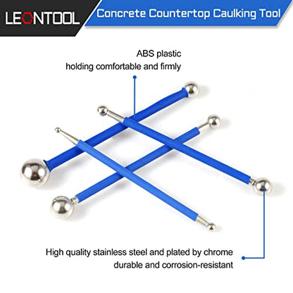 4 Pcs Metal Ball Tile Caulk Finishing Tools Tile Floor Joint Repair Kit Concrete Countertop Caulking Tool Tile Grout Coating Pressing Tools DIY Sculpture Modeling Tools Cake Decoration Tools