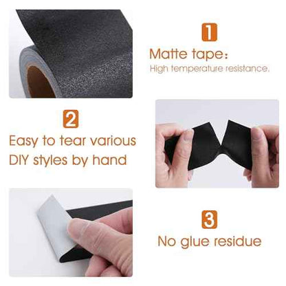 2Inch Wide Self-Adhesive Matte Book Binding Tape, 33 FT Black and White Cloth Tape for Repairing, Reinforcing, and Protecting Old & Antique Books (Black and White)