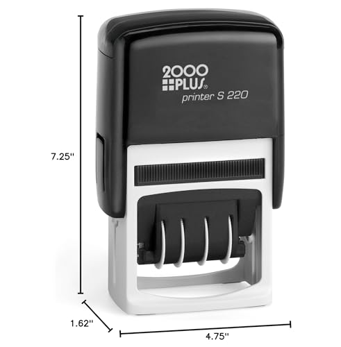 2000PLUS COSCO Economy Dater, Self-Inking, Rectangular, Black
