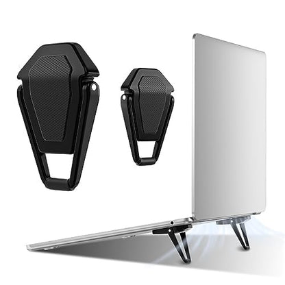 Portable Invisible Laptop Stand, Mini Aluminum Cooling Pad,Computer Keyboard Mount Kickstand,Ergonomic Lightweight Laptop Desk Stand (1pack（2pcs）)