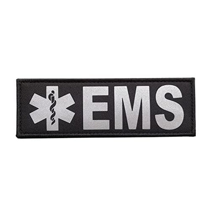 6x2 inch Reflective EMS EMT Star of Life Back Panel Patch Med Medical Patch