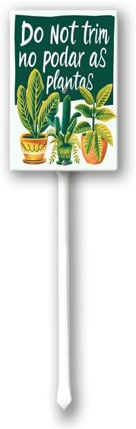 Uptell Do Not Trim No Podar As Plantas Yard Signs with Stakes Aluminum Sign for House/Front Door and Business Outdoor Decoration 7x8.8 Inch