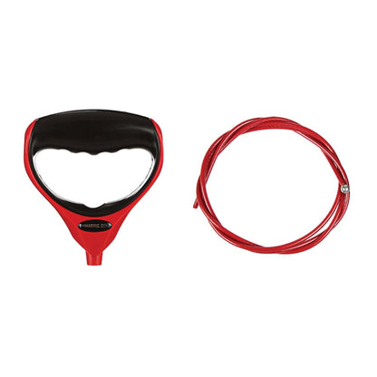 T-H Marine G-Force Heavy-Duty Trolling Motor Replacement Handle, Cushioned Grip, Lift & Release Cord with Nylon Jacketed Stainless Steel Cable - Red