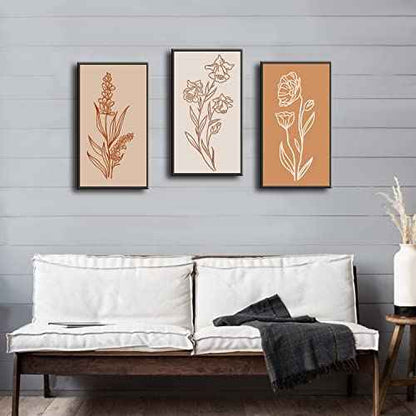 GSS Designs Wildflower Stencils for Painting Flower 4x8Inch Flowers Stencil Bouquet Painting Stencils for Wood Wall Canvas