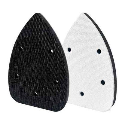 2 Pack Mouse Detail Sanding Interface Pads 5 Holes, Hook and Loop Mouse Sander Triangle Sanding Pads, Foam Pads for Detail Sander 140mm*100mm