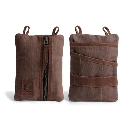 Hide & Drink, Multi-Tool Pocket Pouch XL, Compact Multipurpose EDC Zippered Bag, Mini Camping Tool Case, Knife Holster, Handmade Slim Organizer