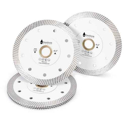Casaverde 5pc/Lot Super Thin Tile Blade 4 1/2 inch Diamond Turbo Blade for Marble and Tiles