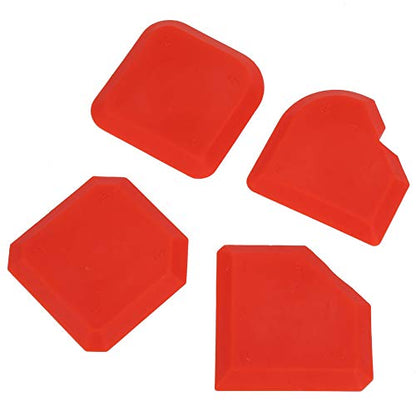 4 Pcs Caulking Wedges, Caulking Tool Kit Silicone Remover Applicator Cleaner Tool Kit for Kitchen Bathroom Floor Window Sealant Sealing Sink Joint, Reuse and Replace