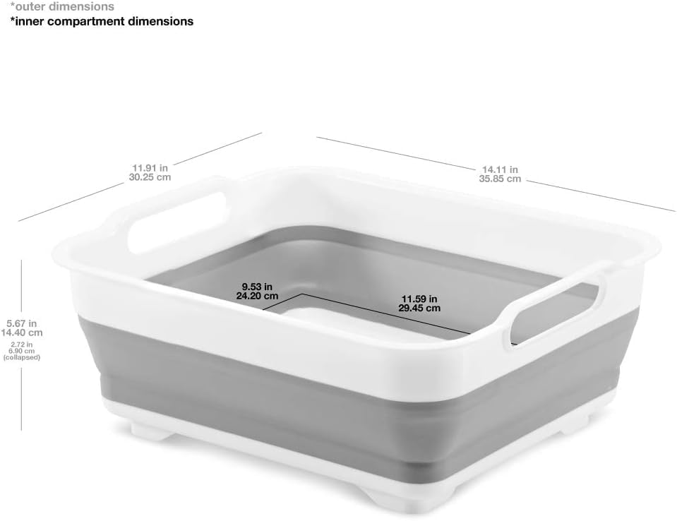 madesmart Collapsible Drying Dish Rack | SINKWARE Collection | Easy Storage | BPA-Free