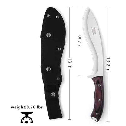 JXE JXO 13.2" Machete, Full Tang Machete for Cutting Trees Heavy Duty, 1065 High Manganese Steel with Nylon Sheath for Yard Work, Bushcraft and Outdoor