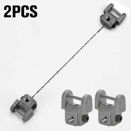2Pcs Scroll Saw Blades Holders Conversion Kit, Universal Pin-Less Adapter Metal Upper/Lower Blade Clamp Holders Accessories Part, Suitable for Saw Blade Size 133 * 0.7 * 0.7 mm