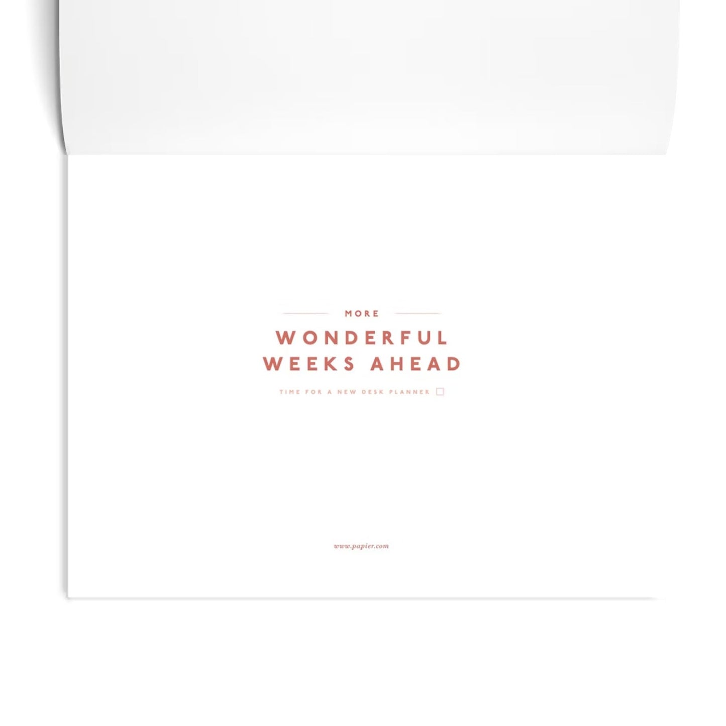 Papier Joy Weekly Desk Planner - Beige | 1 Page Per Week | Weekly Plan Section & Next Week Notes | TearOff Design | Table Top Office Essentials | 52 Sheets | Undated | Time Management & Organizer Gift
