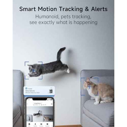 [5G & 2.4G] 2K Pan/Tilt Security Cameras for Home Security Indoor, AI Voice Change for 2-Way Talk, Motion Detection, 24/7 SD Recording/Cloud Storage, Baby Monitor/dog/Pet Camera with Phone App