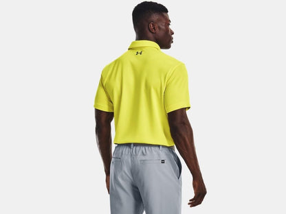 Under Armour Men's Tech Golf PoloDISC, (799) Starfruit / / Pitch Gray, XX-Large Tall