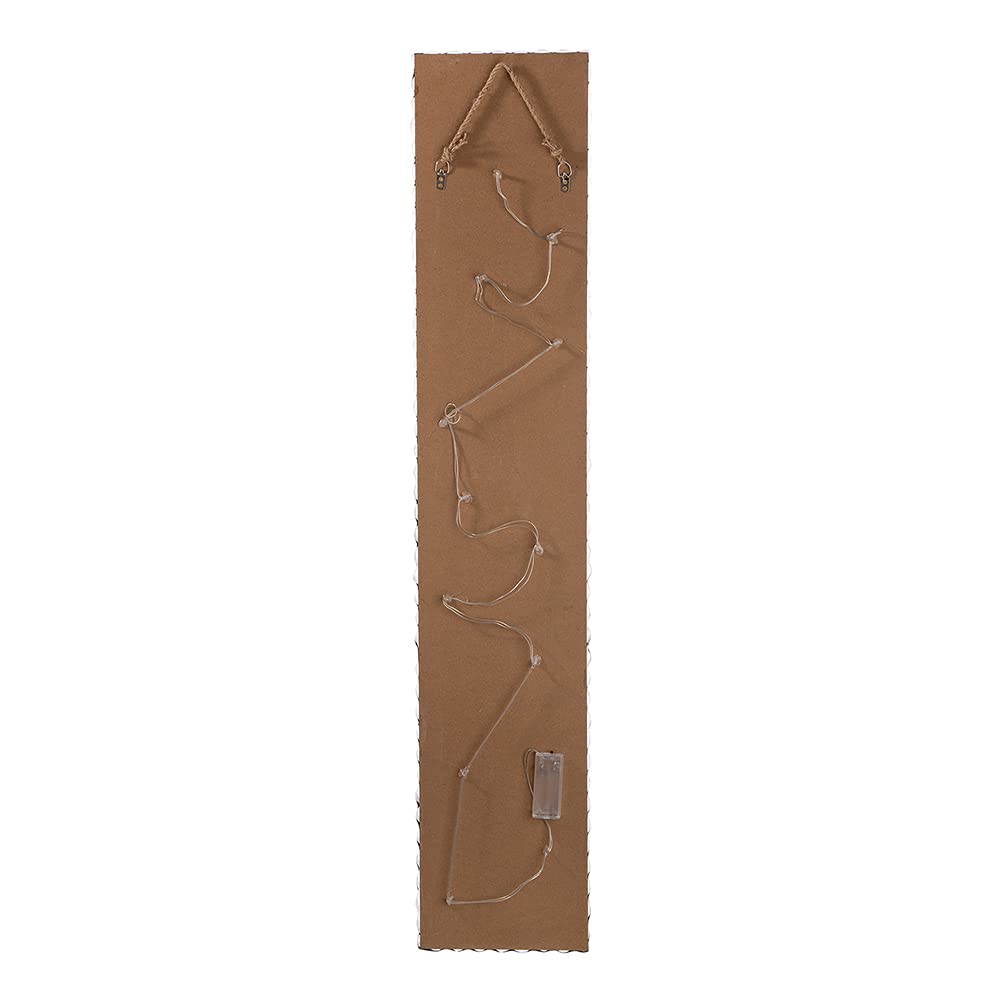 Glitzhome 42" H Lighted Wooden Black Christmas Porch Sign, Rustic Merry Christmas Vertical Porch Décor, Standing Hanging Holiday Party Signs Wall Door Decorations for Xmas