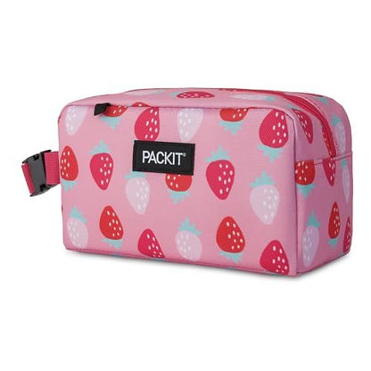 PackIt® Freezable Snack Box, Checked Out, Built with ECOFREEZE Technology, Collapsible, Reusable, Zip Closure with Buckle Handle, Designed For Work Snacks, Fresh Snacks On the Go, Adults, and All Ages