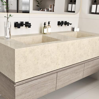 Matte Beige Granite Wallpaper Peel and Stick Countertops Marble Contact Paper for Kitchen Bathroom Waterproof Self Adhesive Granite Vinyl Countertop Covers Backsplash Walls Film 15.75"x78"