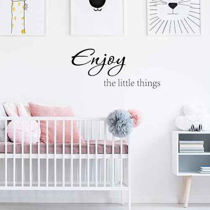 Enjoy The Little Things Vinyl Wall Decal Quotes Saying Home Decor Stickers