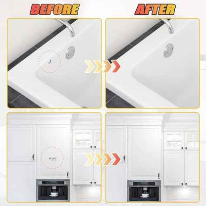 White Touch Up Paint, Multi Surface Furniture Cabinets Wall Paint Pen, Strong Adhesion, Waterproof Quick Dry White Paint for Furniture, Walls, Wood, Door, Cabinets, Bathtub, Appliance, Tub and Tile 1.5 Oz
