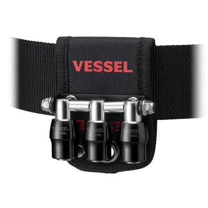 Vessel QB-10B3K Quick Catcher 3 Row Holder, Black