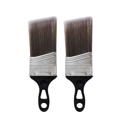 2 Inch Brush with Rubber Handle Shortcut Angle Sash Paintbrush,Suitable for All Paints 2 Pack