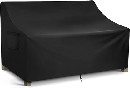WLEAFJ Patio Sofa Cover Waterproof, Outdoor Loveseat Cover, Heavy Duty Outdoor Couch Cover, Large Lawn Patio Furniture Covers with Air Vent, 58’’ W x 40’’ D x 31’’ H