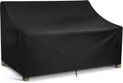 WLEAFJ Patio Sofa Cover Waterproof, 3-Seater Outdoor Sofa Cover, Heavy Duty Outdoor Couch Cover, Large Lawn Patio Furniture Covers with Air Vent, 90’’ W x 42’’ D x 32’’ H