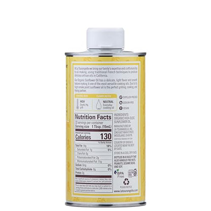 La Tourangelle, Organic Canola Oil, Expeller-Pressed Non-GMO Canola Seeds, Pesticide and Chemical Free, High Heat Neutral Cooking Oil, 16.9 Fl Oz