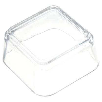 GetCoupon Gold Rim Plain Glass Paper Clip Storage Box,Clear Paper Clip Holder Elegant Desk Organizer Accessories For Office, Home